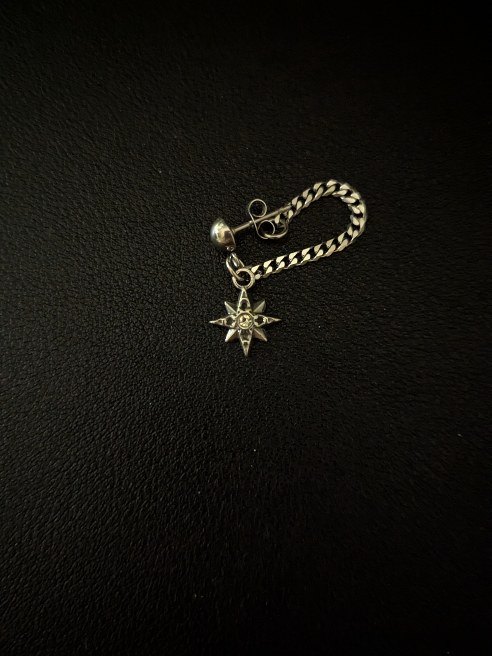 Dark Star Chained Stud Earrings